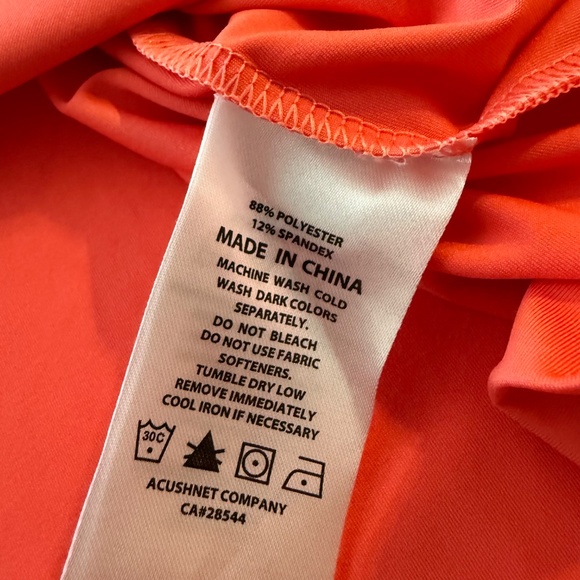 FootJoy FJ Solid Salmon Pink 4 Button Performance Golf Polo Mens 2XL Stretch - Picture 8 of 8